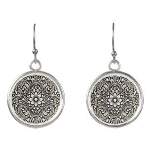 Elegant Boho Mandala Drop Earring Design Earrings
