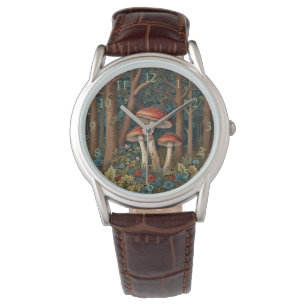 Elegant boho mushroom woodland forest watch