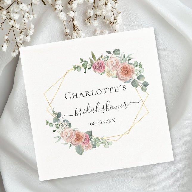 Elegant Boho Pastel Napkins (Personalized Elegant Boho Pastel Napkins)