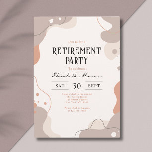 Elegant Boho Pastel Retirement Party Invitation