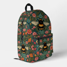 Elegant boho retro bumblebee spring florals