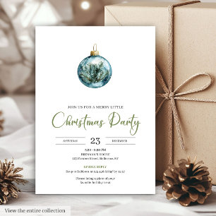 Elegant Boho Rustic Pine Wreath Christmas Dinner Invitation