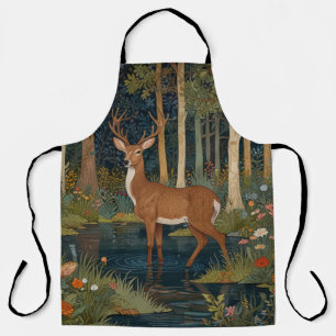 Elegant boho rustic woodland deer  apron