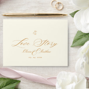Elegant Boho Script Wedding Envelope