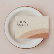 Elegant Boho Terracotta Abstract Unique Modern Business Card at Zazzle
