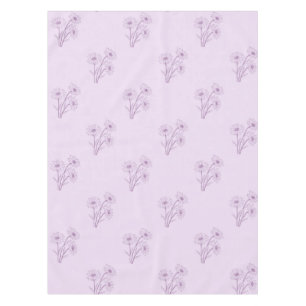 Elegant Boho Vintage Purple Floral Pattern Spring Tablecloth