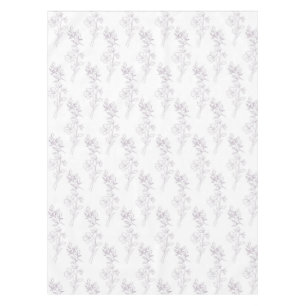 Elegant Boho Vintage Purple Floral Pattern Spring  Tablecloth