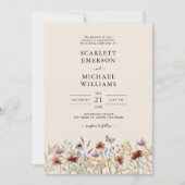 Elegant Boho Wedding Invitation | Zazzle