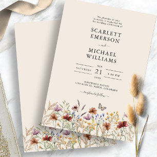 Elegant Boho Wedding Invitation