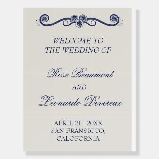 Elegant Boho Wedding Welcome Sign | Old Money 