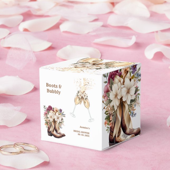Elegant Boho Western Cowboy Bridal Shower Favor Boxes (Wedding)