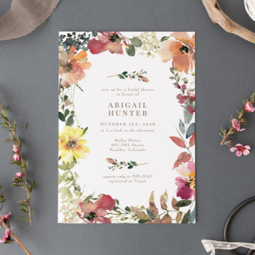 Elegant Boho Wildflower Bridal Shower
