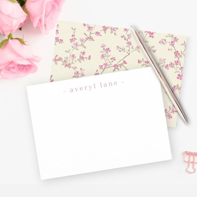 Elegant Boho Wildflower Personalized Stationery Note Card (Creator Uploaded)