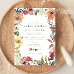 Elegant Boho Wildflower Wedding Invitation<br><div class="desc">Elegant Boho Wildflower Wedding Invitation</div>