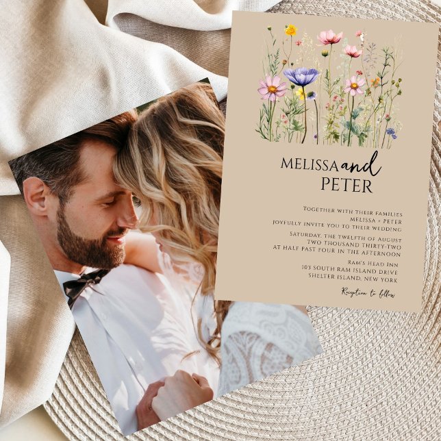 Elegant Boho Wildflower Wedding Invitation (Creator Uploaded)