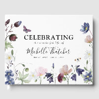 Elegant Boho Wildflowers Sympathy Memorial