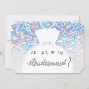 Elegant , Bokeh , Bride Dress Bridesmaid Card