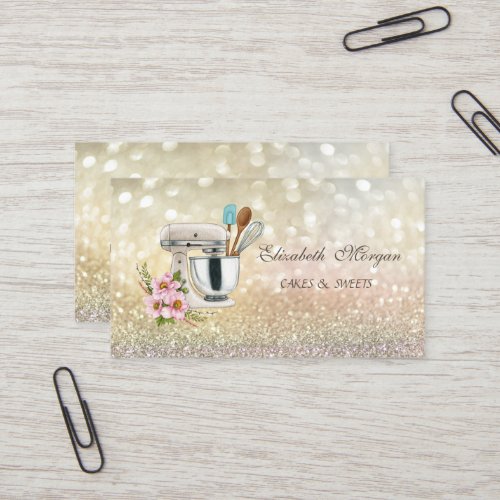 Elegant Bokeh Floral Mixer Business Card