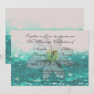 Elegant Bokeh ,Glittery,Daisy  Wedding Invitation