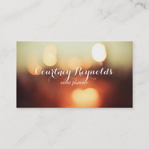 Elegant Bokeh Lights Business Card