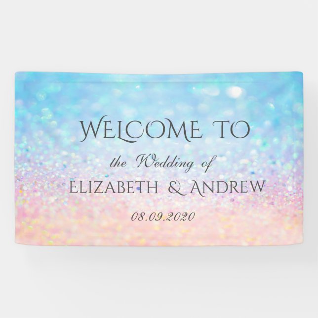 Elegant Bokeh Ombre Wedding Banner (Horizontal)