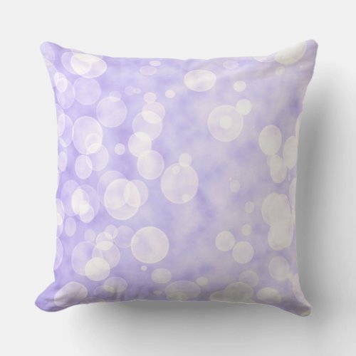 Elegant Bokeh Purple Lavender Glitter  Sparkles Throw Pillow