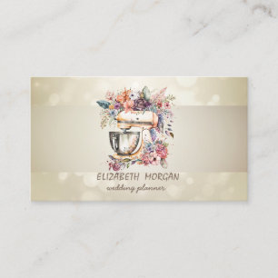 Elegant Bokeh, Stripe,Floral Mixer  Business Card