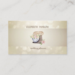 Elegant Bokeh, Stripe,Floral Retro Mixer  Business Card