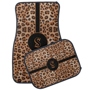 Elegant, Bold and Wild: Personalized Leopard Print Car Floor Mat