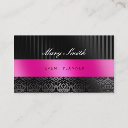 Customizable Elegant Bold Damask Business Card 2 Sided