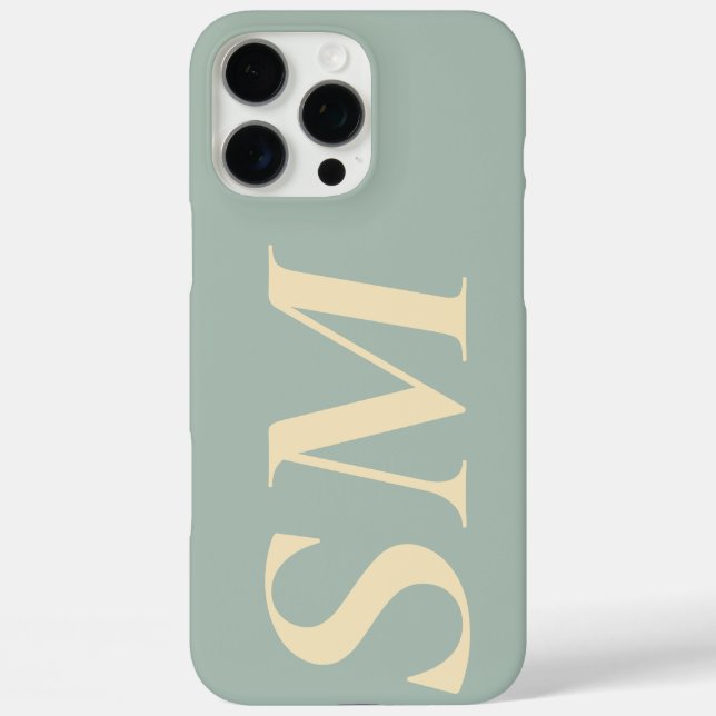 Elegant Bold Initial Monogram Case-Mate iPhone Case (Back)