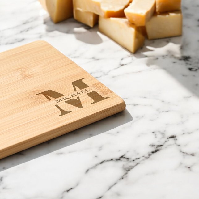 Elegant Bold Monogram Cutting Board (Creator Uploaded)