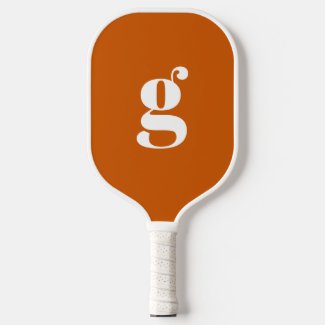 Elegant Bold Monogrammed Initial Burnt Orange 