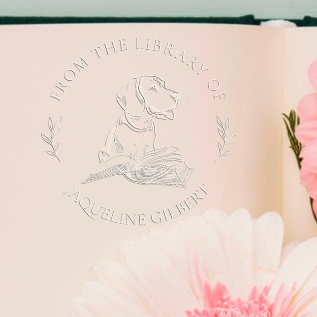Elegant Book From the Library Of | Hand-drawn Dog Embosser (Creator Uploaded)