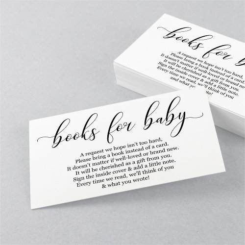 Elegant Book Request _ Baby Shower Invitation