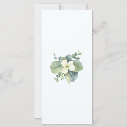 Elegant Bookmark in Spanish with Cute Green Leaves (Back)