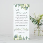 Elegant Bookmark in Spanish with Cute Green Leaves (Standing Front)