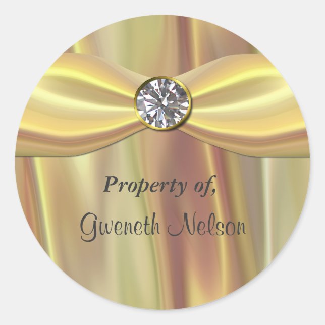 Elegant bookplate sticker (Front)