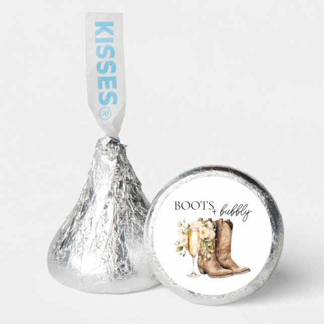 Elegant Boots and Bubbly Bridal Shower  Hershey®'s Kisses® (Front)
