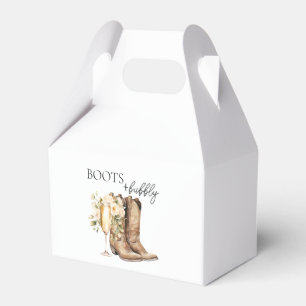 Elegant Boots and Bubbly Wester Bridal Shower Favor Boxes