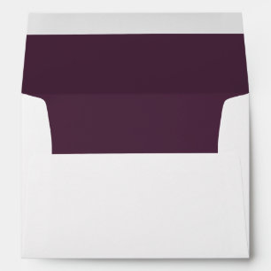 Elegant Bordeaux Color Lined Wedding Envelope
