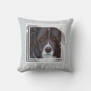 Elegant Border Collie Throw Pillow