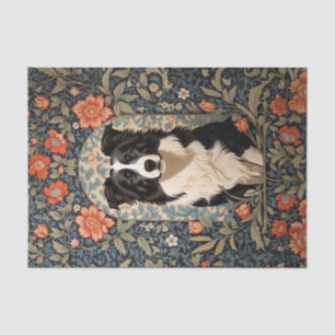 Elegant Border Collie William Morris Inspired Tissue Paper