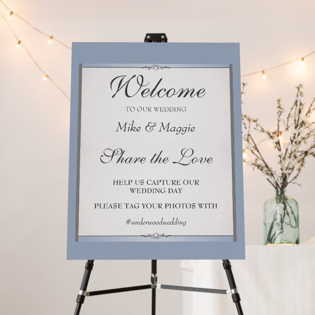 Elegant Border Wedding Foam Board (In Situ (Stand))
