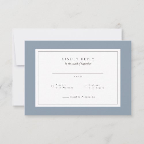 Elegant Border Wedding RSVP Reply