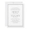 Elegant borders black and white minimalist wedding