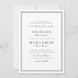 Elegant borders black and white minimalist wedding invitation<br><div class="desc">Elegant black and white minimalist design,  simple and classy. Great for modern classic wedding,  vintage wedding and formal wedding.
See all the matching pieces in the collection.</div>