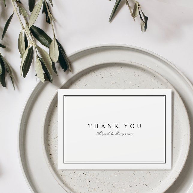 Elegant borders black white minimalist thank you (Elegant borders black white minimalist thank you)