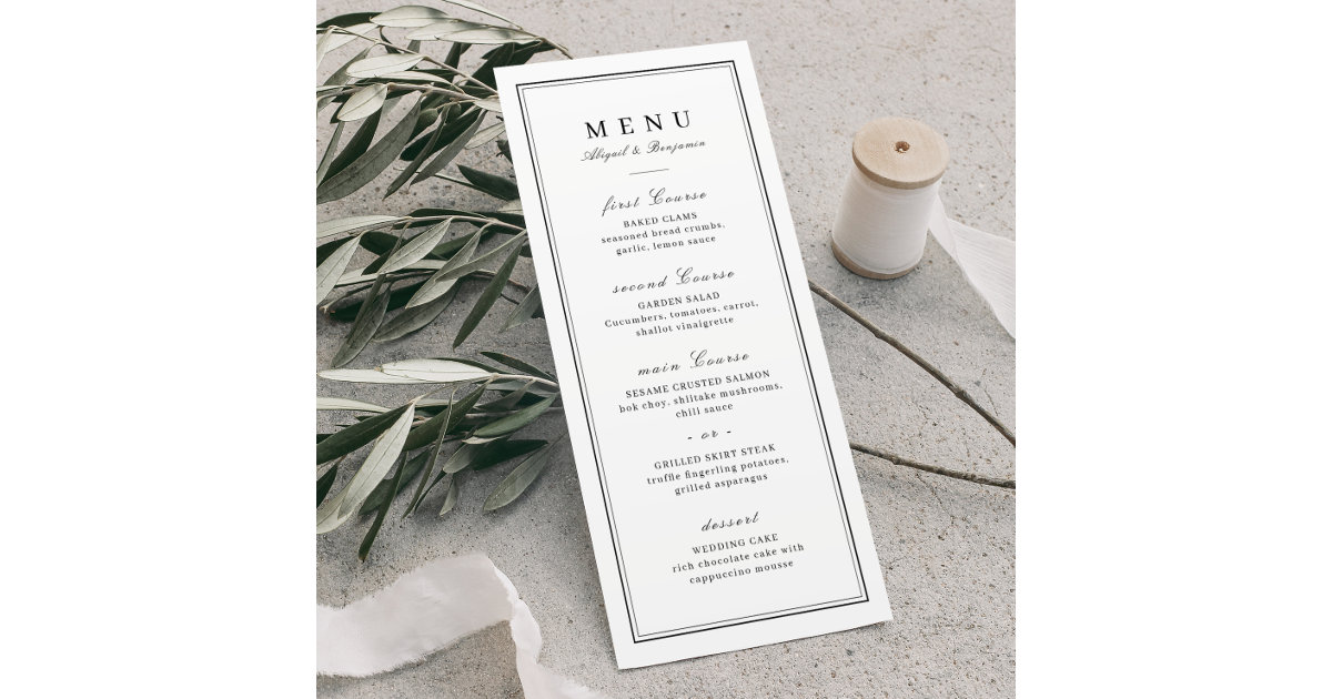 elegant menu borders