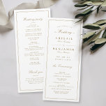 Elegant borders gold classy minimalist wedding program<br><div class="desc">Elegant gold color minimalist design,  simple and classy. Great for modern classic wedding,  vintage wedding and formal wedding.
See all the matching pieces in collection</div>